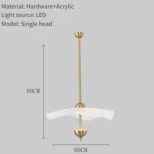 Minimalist nordic acrylic chandelier for restaurants and cafés - vue 11 sur 10