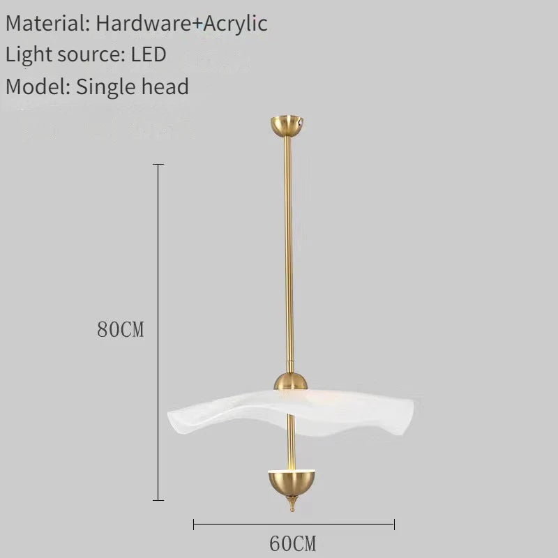 Minimalist nordic acrylic chandelier for restaurants and cafés - vue 10 sur 10