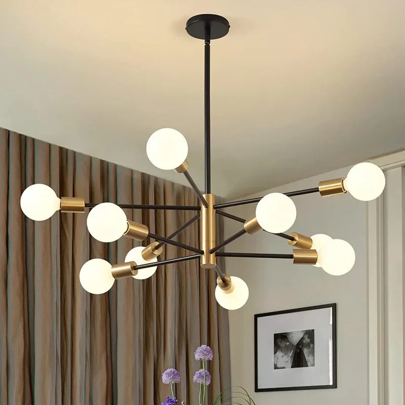 suspension nordique créative à lampes rotatives pour décoration intérieure - vue 4 sur 10