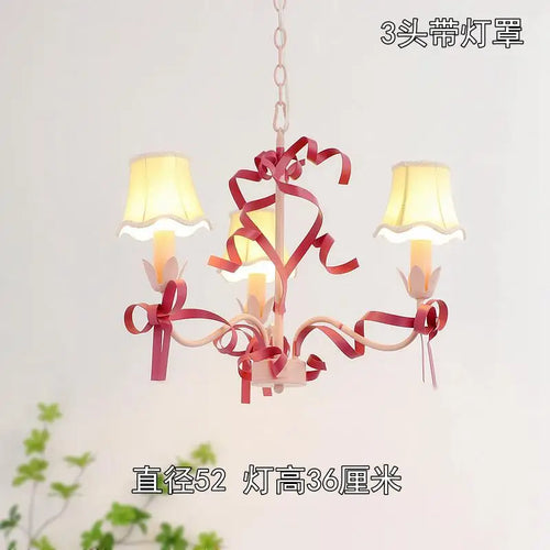 lustre mignon pour enfants éclairage suspendu avec nœud décoratif - vue 9 sur 14