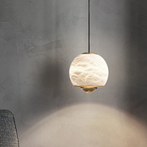 suspension LED en marbre naturel espagnol idéale pour bar et restaurant