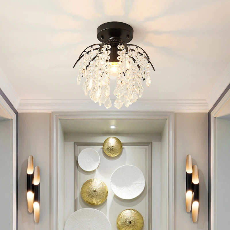 lustre en cristal nordique moderne pour décoration intérieure lumineuse - vue 3 sur 8
