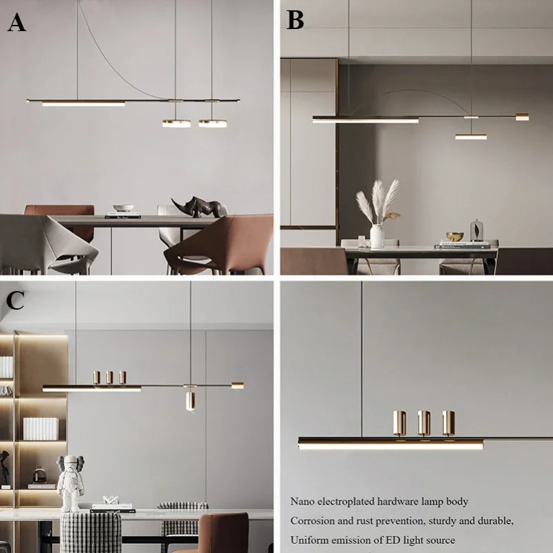 Modern minimalist nordic chandelier for interior decor - vue 6 sur 16