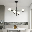 lustre design moderne en verre avec structure métallique