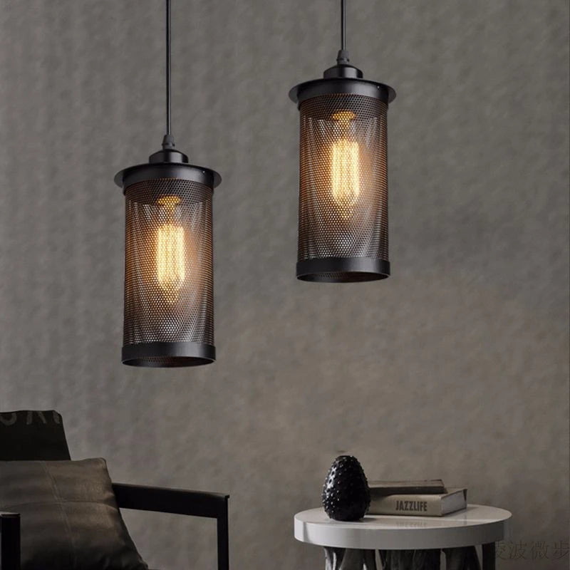 suspension vintage en fer pour café bar et balcon - vue 6 sur 6