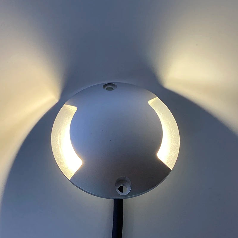 DC12V 1W Ultra-mince Led extérieur étanche jardin terrasse pelouse lampe IP67 étape escalier pont sol Spot monté en Surface projecteur - vue 5 sur 6