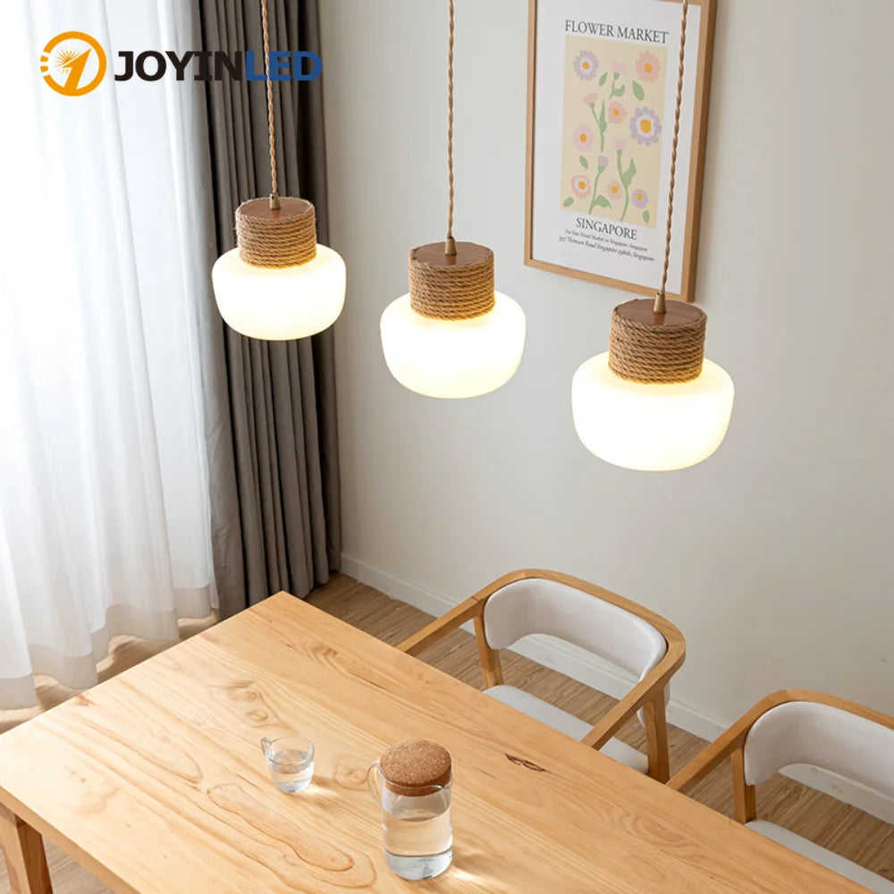 Nordique moderne suspension LED lumières pour salle à manger chambre lustre luminaires intérieur Restaurant Bar décor lampe suspendue - vue 2 sur 7