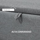 HOMCOM storage bench upholstered in linen with flip cover 101x38.5x44.5 cm