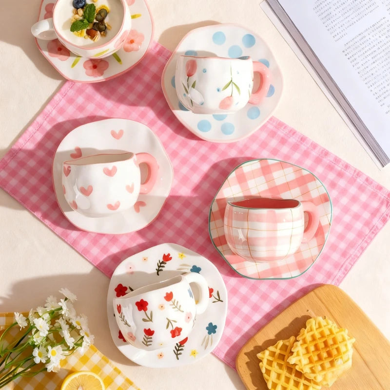 Mug céramique motif irrégulier style coréen mignon - vue 5 sur 7