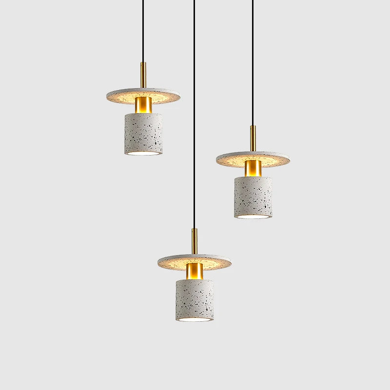 Creative terrazzo chandelier for restaurant and minimalist shop - vue 5 sur 9