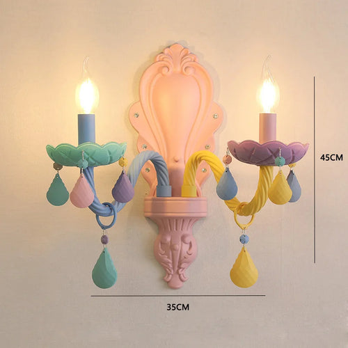 lustre cristal bougie deco intérieur led suspendue - vue 12 sur 13