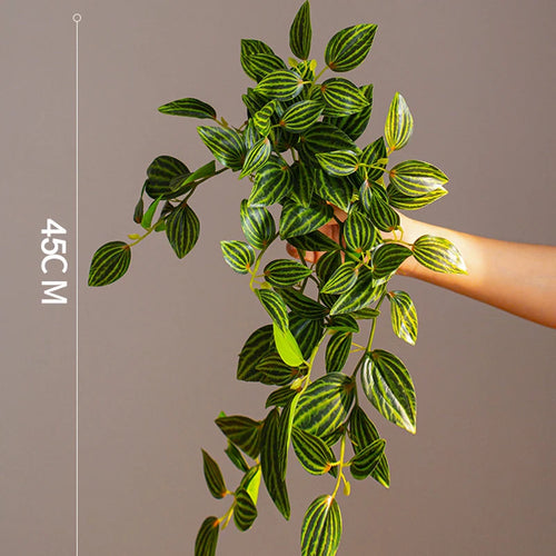 plantes artificielles suspendues en rotin pour décoration intérieure