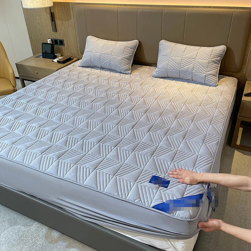 housse de matelas lavable matelassée respirante avec élastique 2022