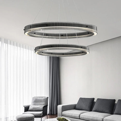 Italian minimalist chandelier high-end nordic design glass