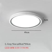 Plafonnier LED rond simple à bordure