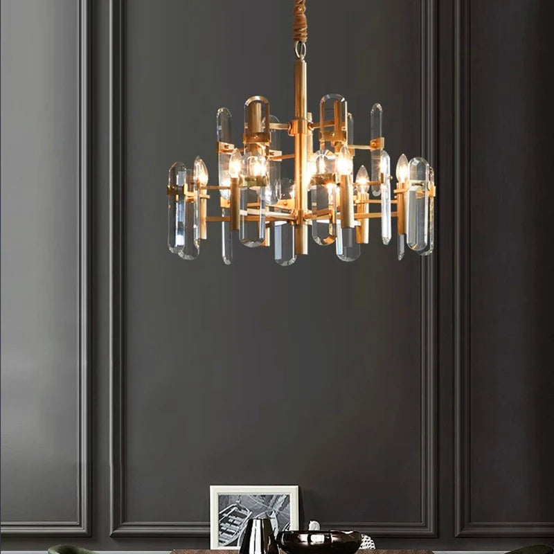 home decorationPendant lights, luxury crystal living room chandelier, dining room Pendant lamp, ceiling light, indoor lighting - vue 7 sur 12