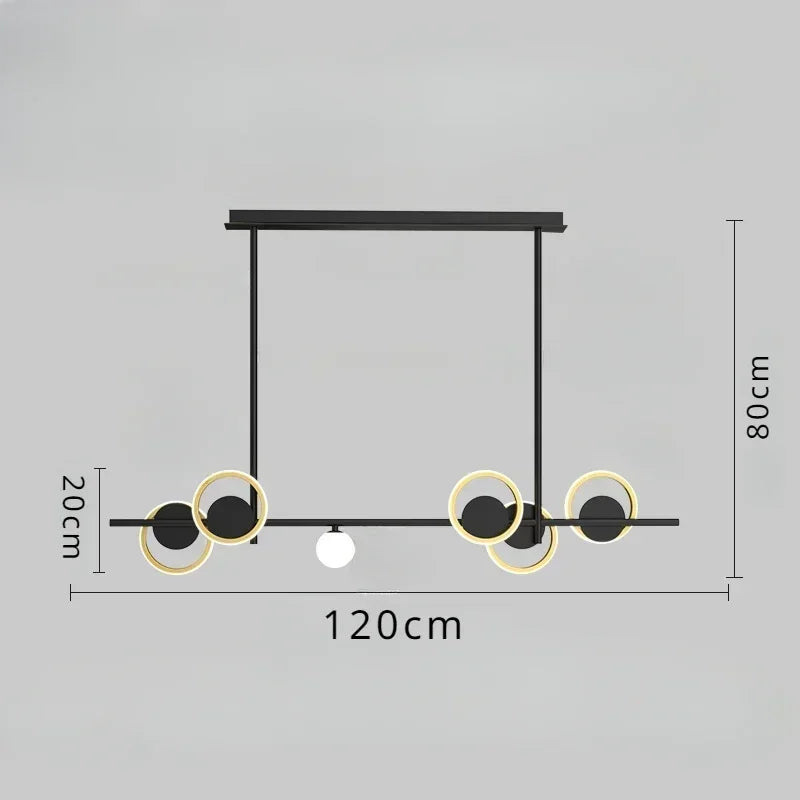 Minimalist chandelier for elegant and simple interior decoration - vue 8 sur 8