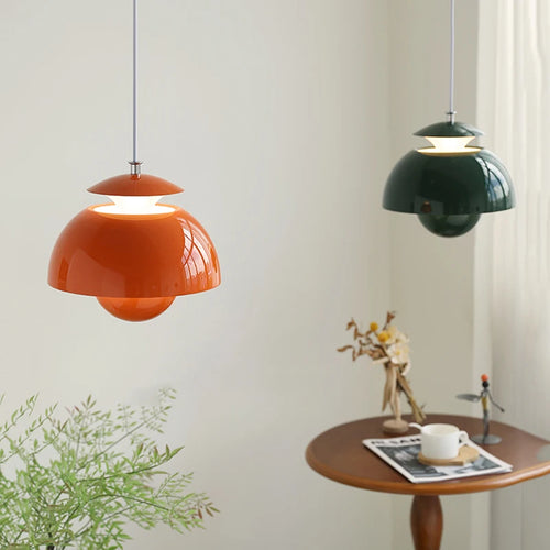 Minimalist nordic semicircular multicolour decorative pendant light - vue 4 sur 9