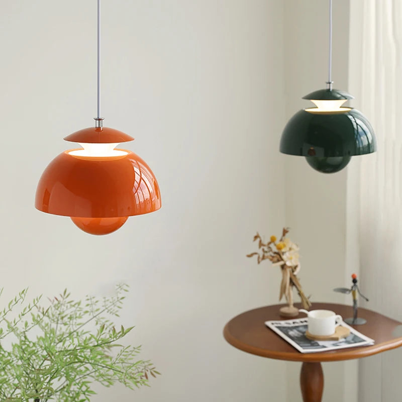 Minimalist nordic semicircular multicolour decorative pendant light - vue 3 sur 9