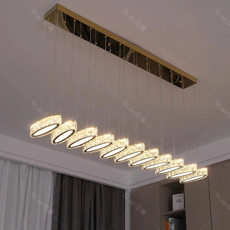 Lustre de décoration de maison moderne lustre de salle à manger luminaires d'intérieur éclairage de plafond éclairage fantaisie LED cristal - vue 5 sur 11