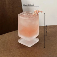 Verre carré dépoli style moderne pour boissons froides