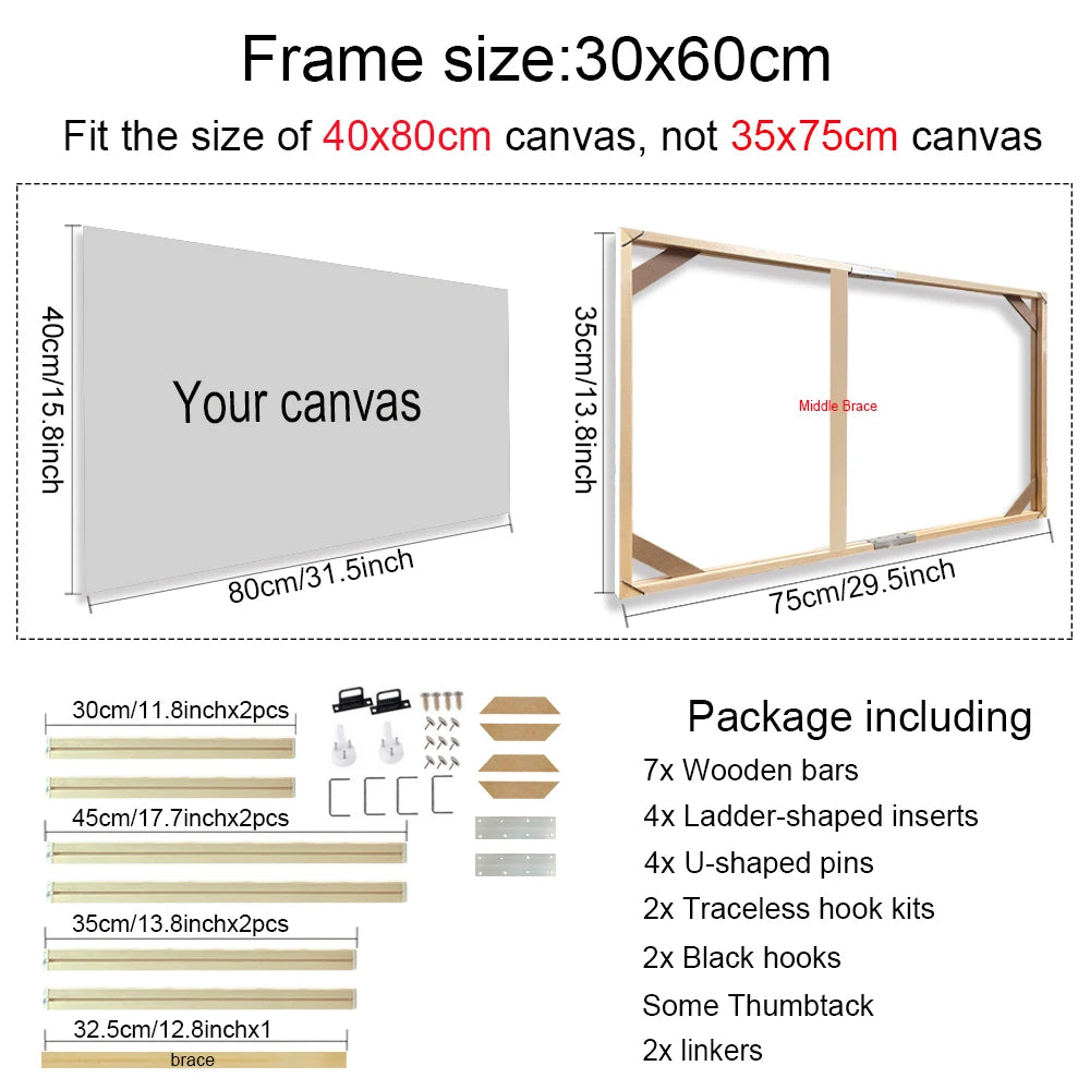 cadre mural en bois pour toiles et peintures décoratives - vue 25 sur 30