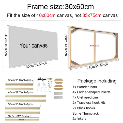 cadre mural en bois pour toiles et peintures décoratives