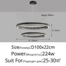 Italian minimalist chandelier high-end nordic design glass