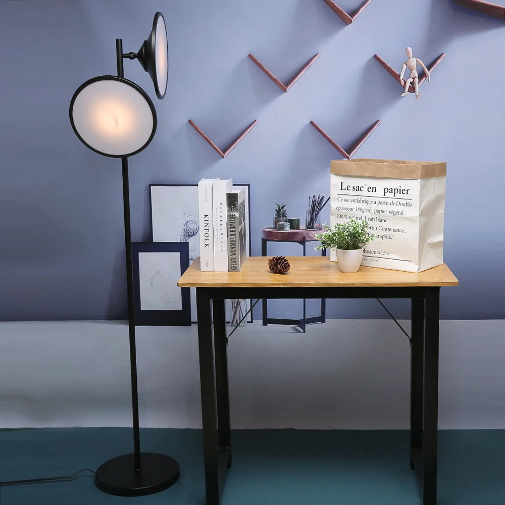 lampadaire led moderne design nordique double lumière décorative - vue 3 sur 7
