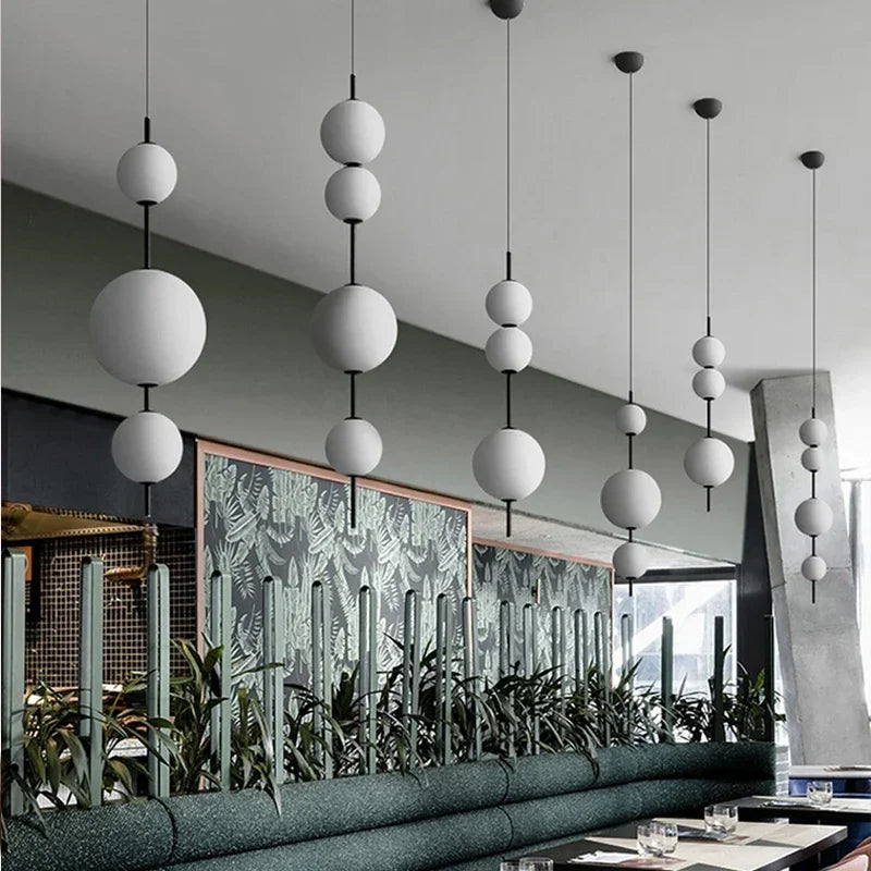 suspension moderne en verre pour décoration intérieure élégante - vue 4 sur 9