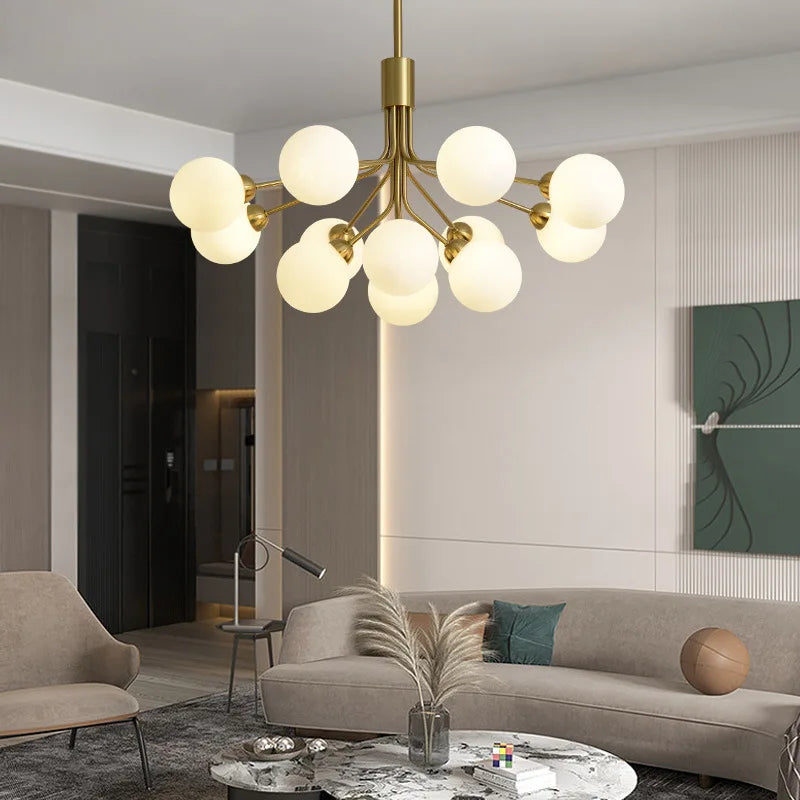 suspension en verre design nordique pour un éclairage moderne - vue 3 sur 10