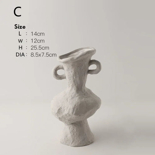Hydroponics Nordic Style Simple Flower Pot, Ceramic White Vases, Table Accessories, Bathroom Aesthetic Room Decoration - vue 11 sur 15