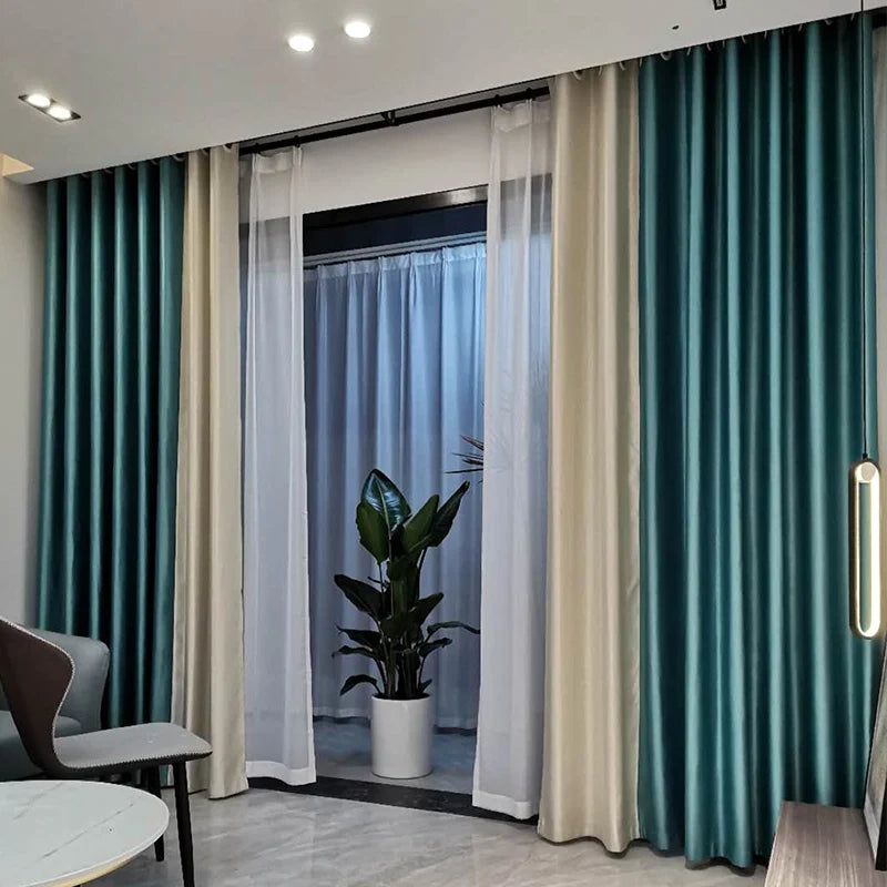 Rideau style nordique moderne occultant plissé salon chambre - vue 13 sur 13