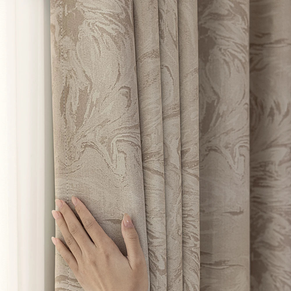 Rideau occultant motifs modernes pour chambre salon - vue 2 sur 11