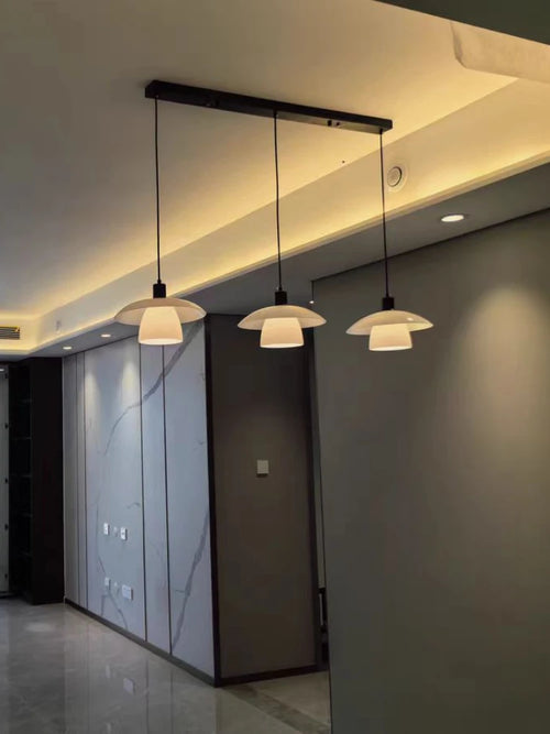 lustre japonais minimaliste en verre pour décoration intérieure