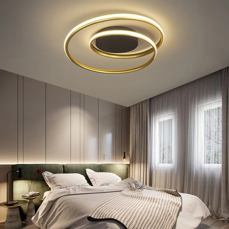 lustre led blanc noir surface montée déco - vue 4 sur 14