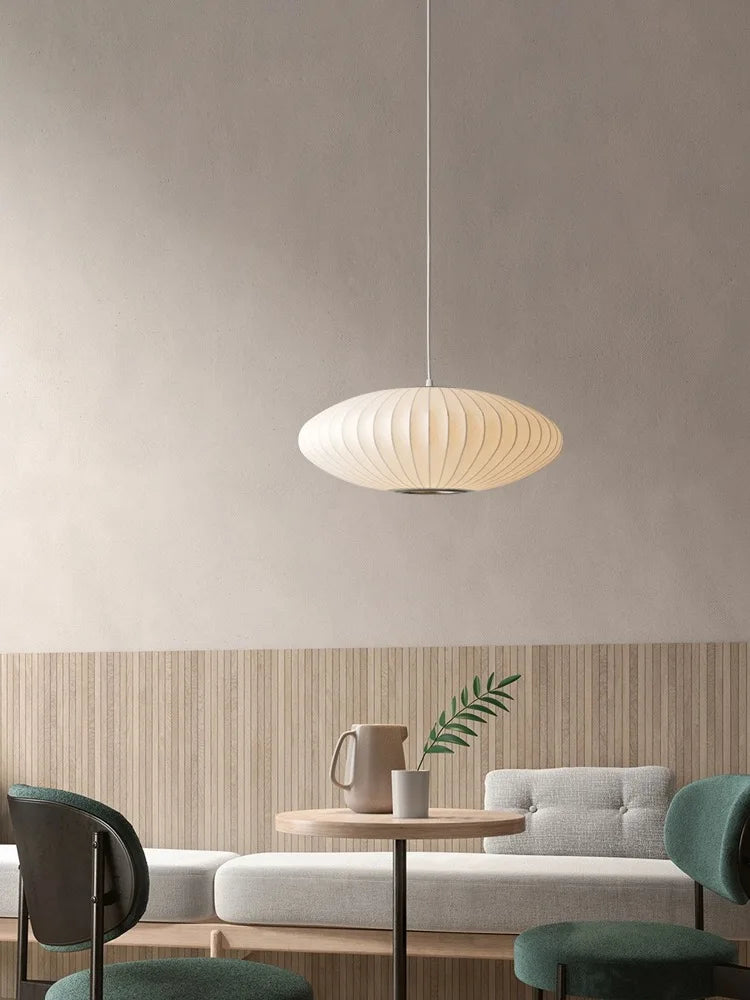 suspension moderne en soie style wabi sabi pour décoration intérieure - vue 5 sur 10
