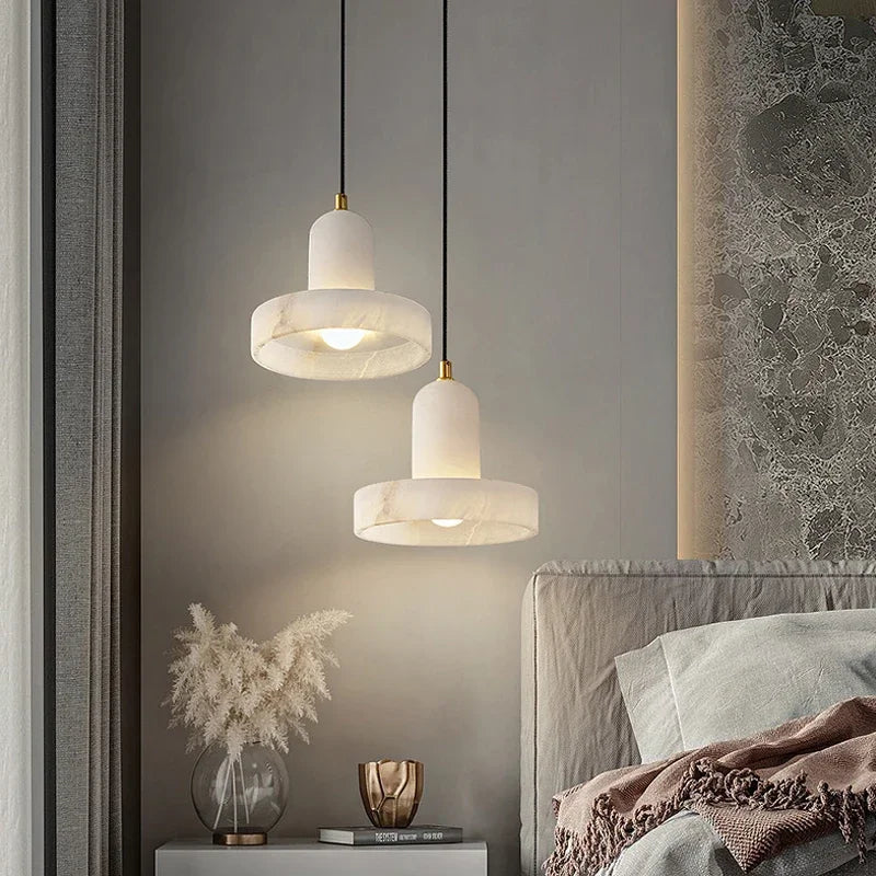 suspension moderne en marbre naturel pour décoration intérieure - vue 4 sur 9
