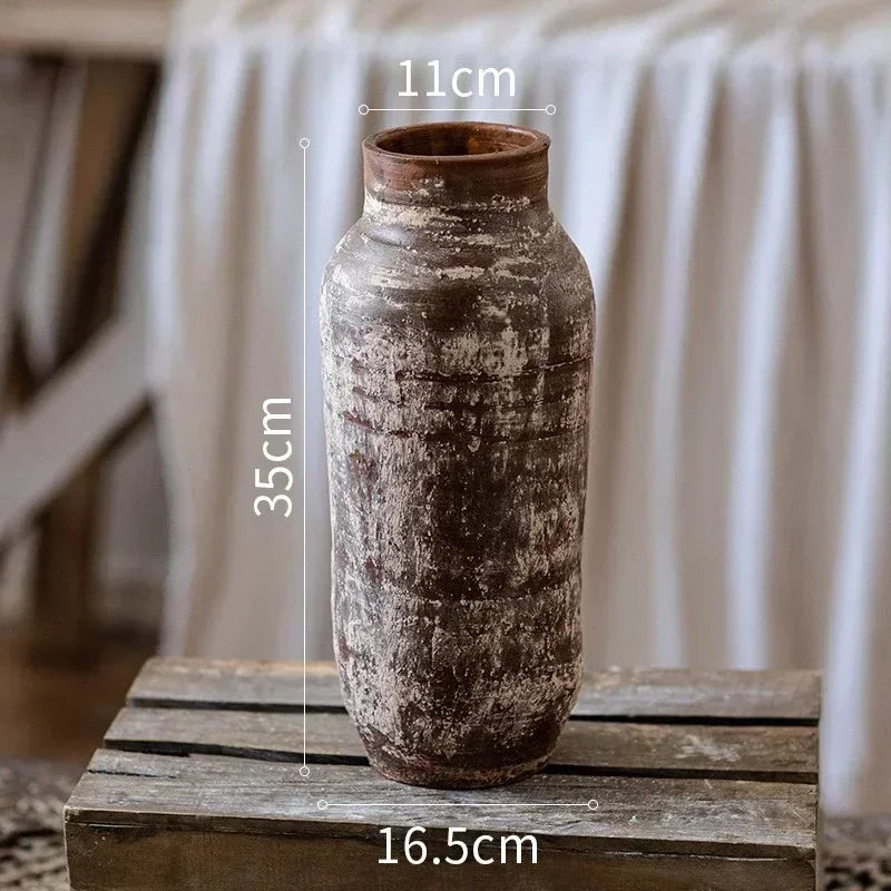 jardinières en poterie rustiques pour décoration intérieure et extérieure
