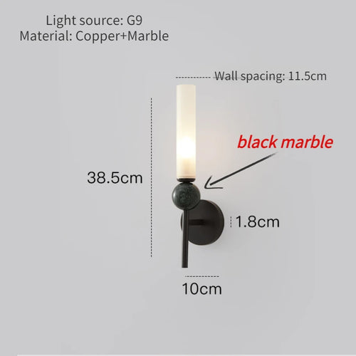 applique murale en marbre et cuivre pour décoration intérieure - vue 10 sur 10