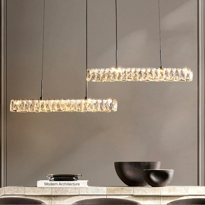 Plafonnier moderne de luxe en cristal