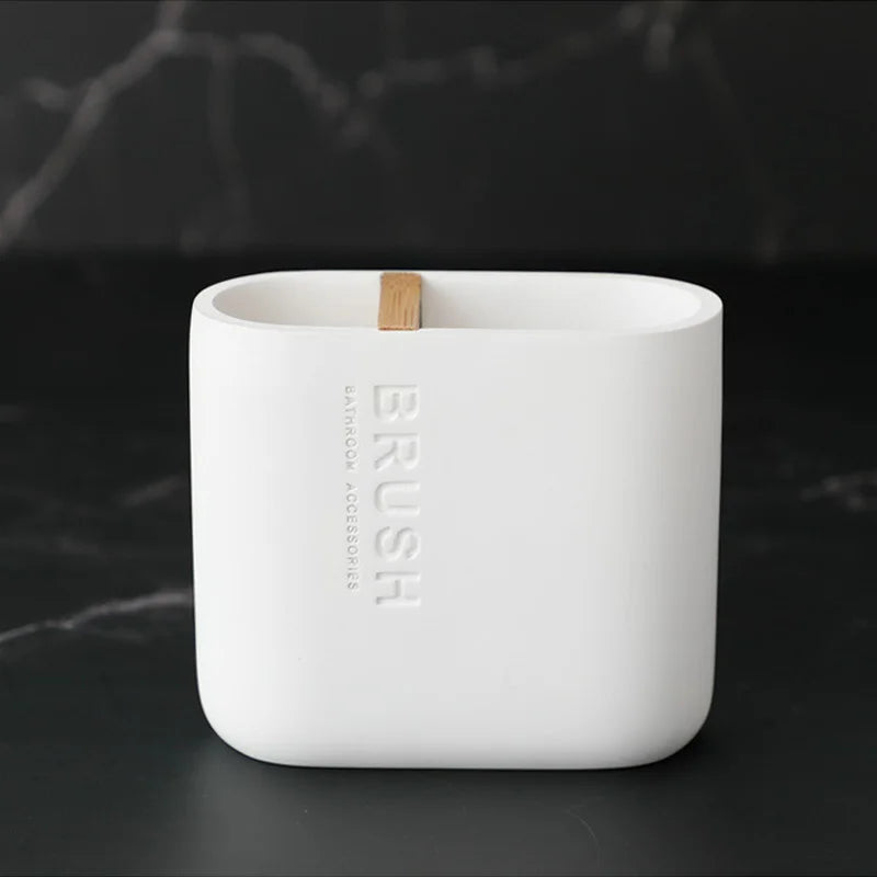 accessoires de salle de bain brosse à dents distributeur de savon - vue 10 sur 12