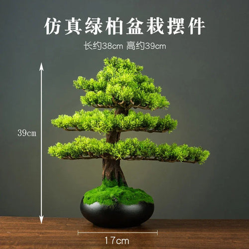 décoration intérieure faux arbre bonsaï style chinois pour intérieur et extérieur - vue 11 sur 22