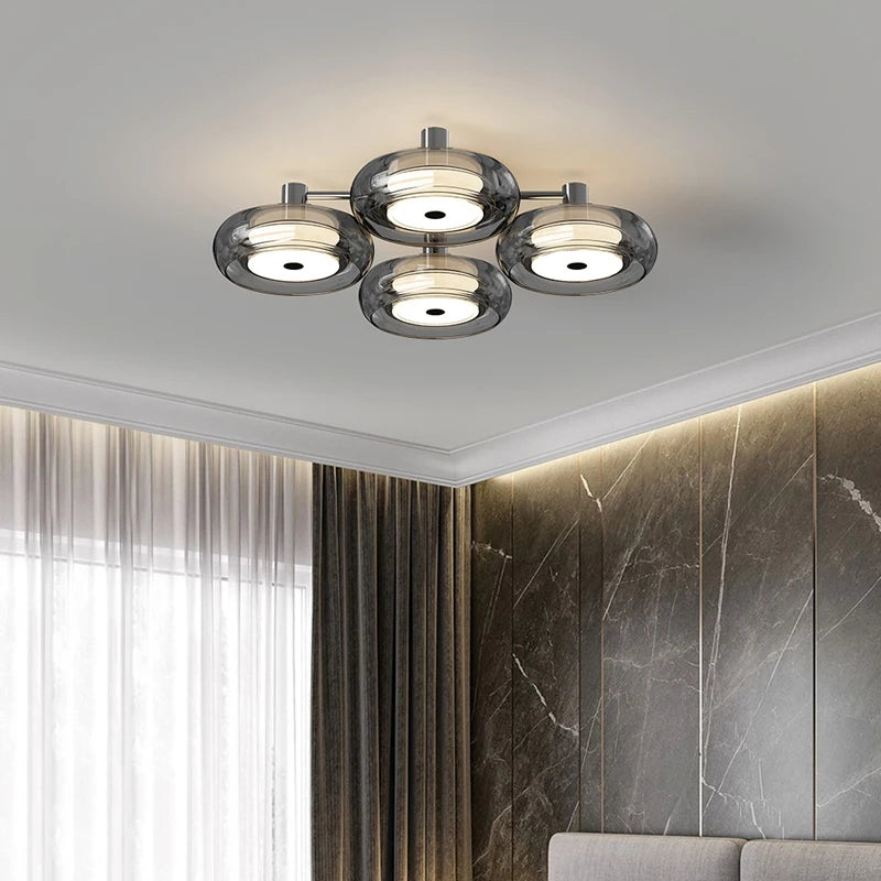 plafonnier italien design moderne éclairage intérieur luxe minimaliste - vue 7 sur 12