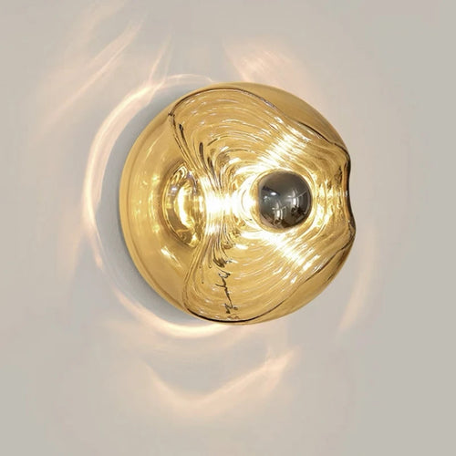 applique murale glall en métal chromé avec ampoule