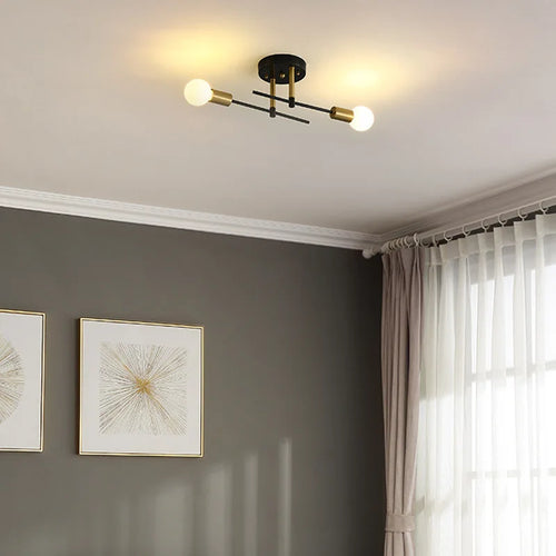 Nordic American minimalist dome ceiling light creative iron - vue 7 sur 7