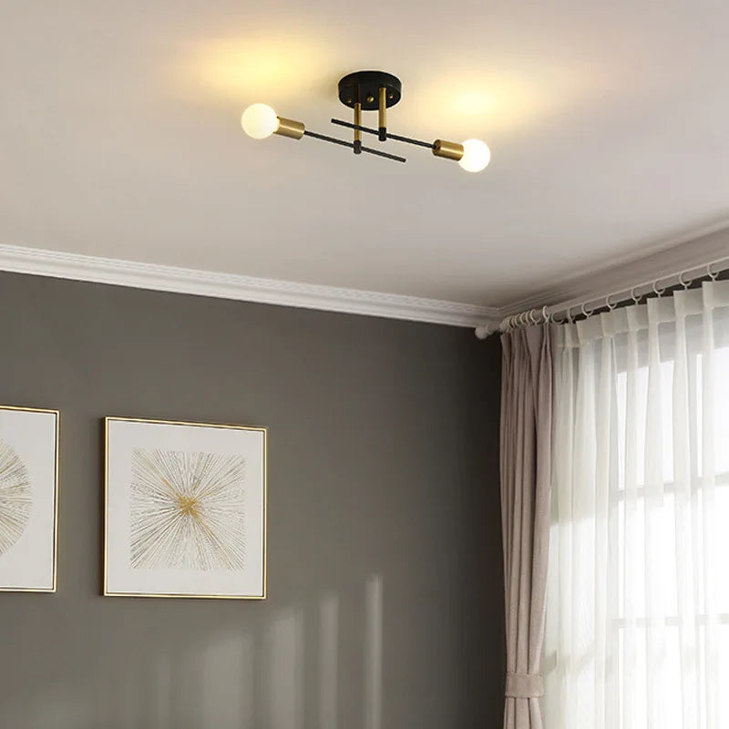 Nordic American minimalist dome ceiling light creative iron - vue 6 sur 7