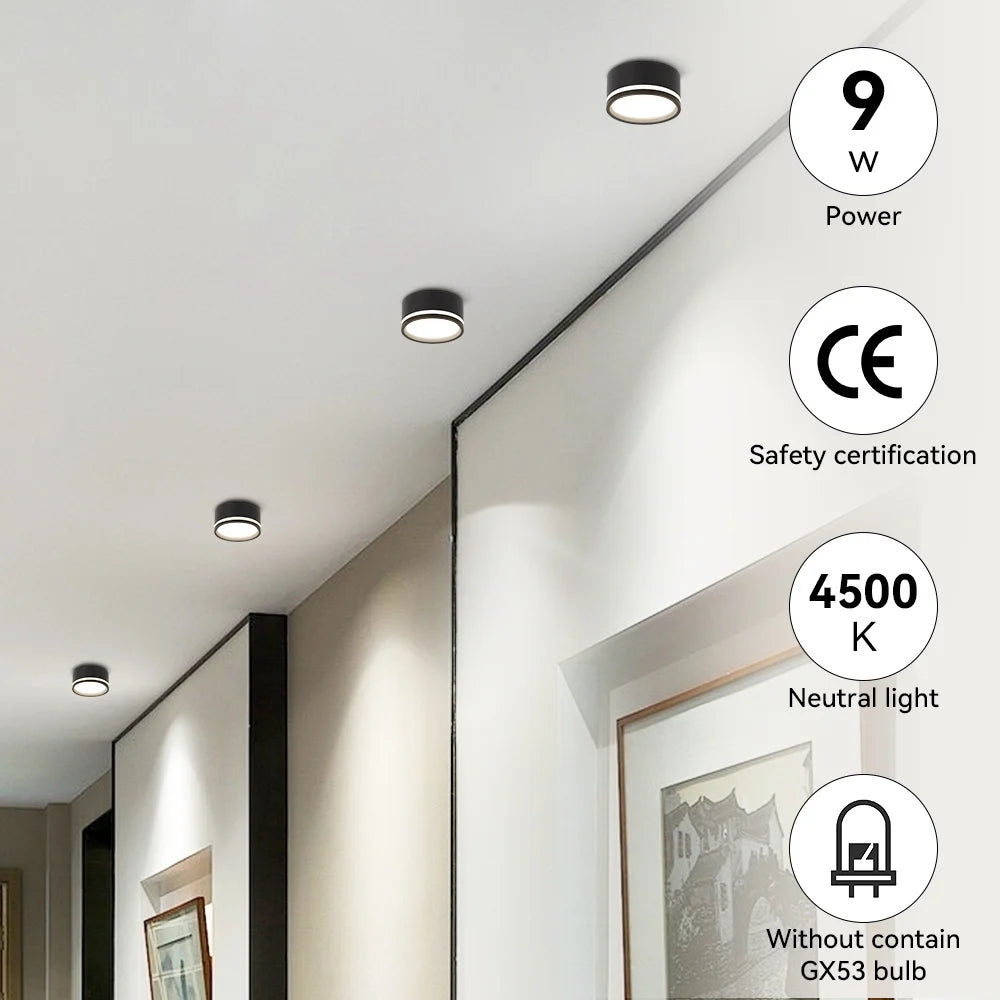 plafonnier led aluminium pour un éclairage intérieur moderne - vue 5 sur 7