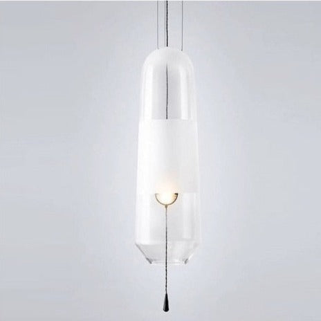 Suspension design LED avec abat-jour en verre Favia - vue 9 sur 10