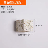 Decorative minimalist industrial style cement LED wall light